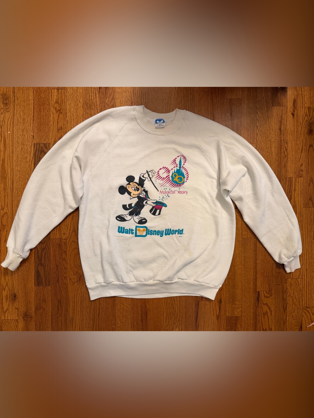 VINTAGE 1991 Walt Disney World 20 Magical Years Crewneck Sweatshirt